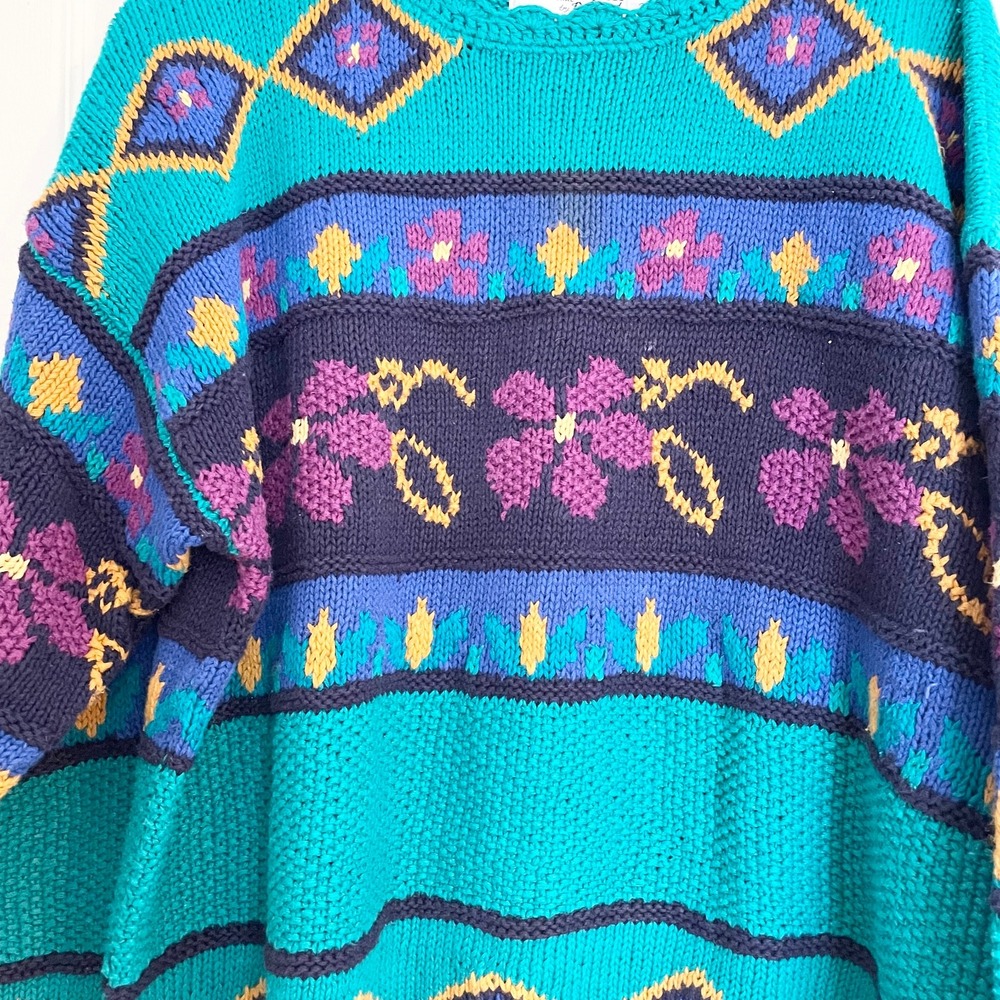 Colorful Knit Sweater - Picture 2 of 12